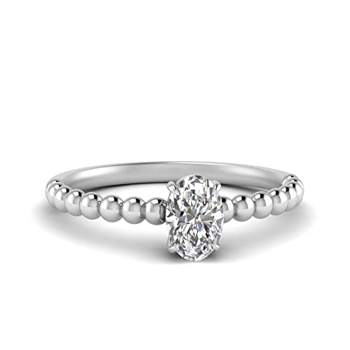 Bague solitaire perle argent cadeau surprise romantique pour l'élue de votre cœur