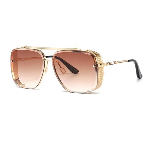 Lunettes de soleil punk pour hommes vintage et tendance avec monture luxe