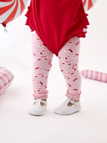 Image of RuffleButts Baby Girls Patterned Footless Ruffled Tights - Ruffle Tights