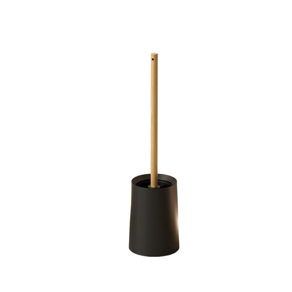 Toilet Brush Toilet Brush Household Long Handle Wall-mounted Floor-standing with Base Cleaning Set(Black)