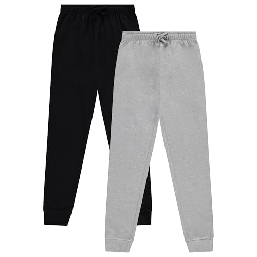 Pink Angel 2-Pack Girls' Fleece Joggers – Soft Multipack Sweatpants for Toddlers to Big Kids (Sizes 2T–16)