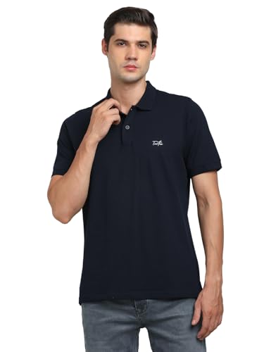 Polo pour homme mode slim fit confortable en maille de coton stretch de couleur unie