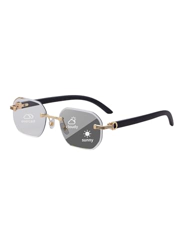 Image of Photochromic Glasses for Men&Women UV400 Clear to Dark Light-Adjusting Lenses Unisex Fotocromatic Glasses(3050)