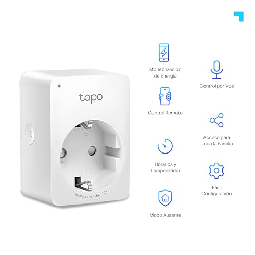 Miniatura 2 de Tapo P110 Mini Enchufe Inteligente Wi-Fi Con Monitoreo De Energía , Programación Encendido Apagado, Ahorro De Energía, Compatible Con Alexa Y Google Home