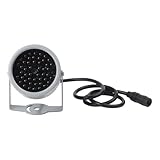 Zilimontt 940 nm Infrarot-Beleuchtung für CCTV-Kamera, 48 LEDs für IR-Fülllicht mit 5–10 m Reichweite, wasserdichtes Gehäuse für Sicherheitsüberwachung im Freien, kompatibel mit Nacht
