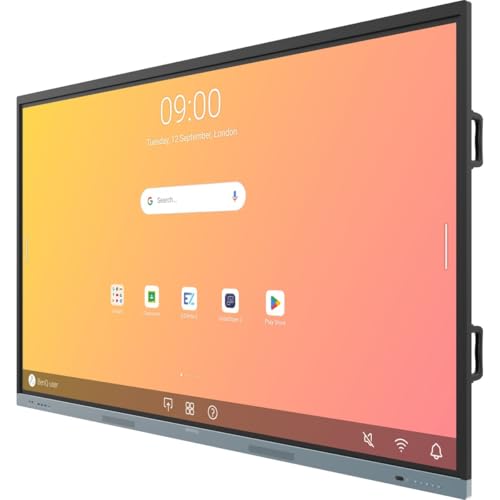 BenQ Board Essential RE8604 Classe de diagonale 86 RE04 Series écran LCD rétro éclairé par LED éducation avec écran tactile touches Android 4K UHD 3840 x 2160 LED à... - vue 2