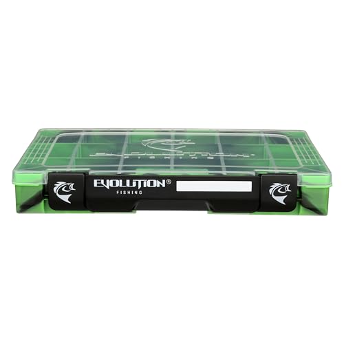 Evolution Outdoor 3600 Drift Series QuikLatch Fishing Tackle Tray Multi Pack of 4 – Green, Colored Tackle Box Organizer with Removable Compartments, 2 Latch Closure, Utility Box Storage by Evolution Outdoor - Used condition - Image 3