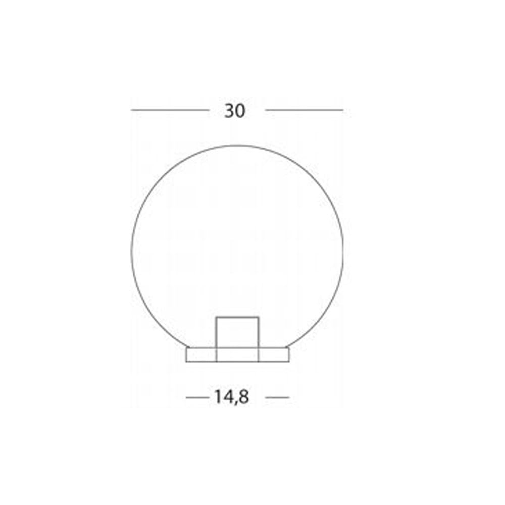 Sovil Illuminazione, SFERA D.30 CM IN PMMA FUME' - linea globo