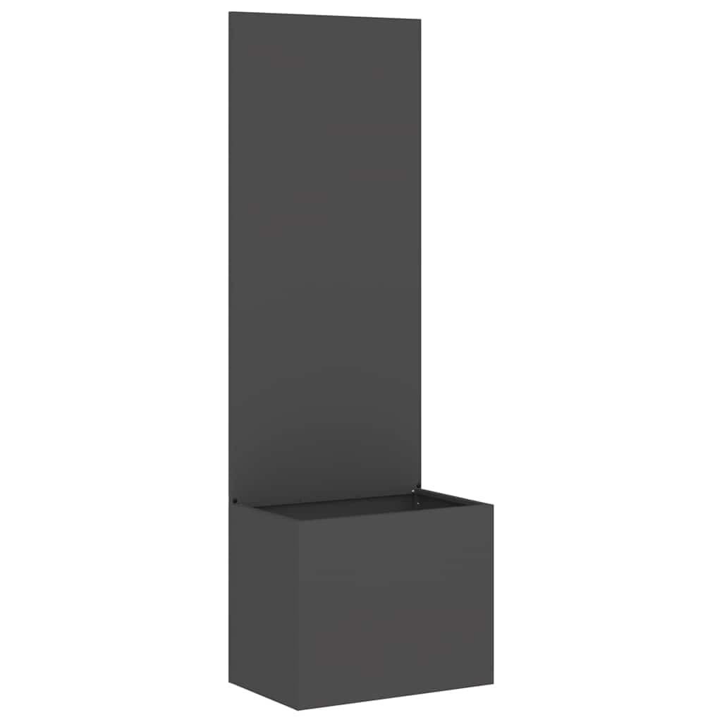 Tomostar Jardinière avec Brise Vue, Bac à Fleurs Lit de Jardin Surélevé Fretwork Noir 50x150 cm