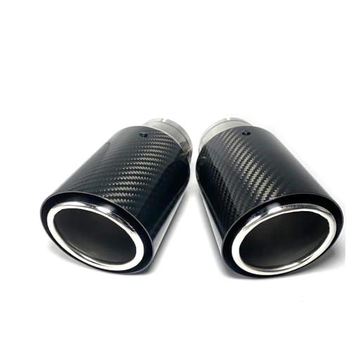 Tubo de escape de coche universal negro con boquilla recta 2