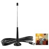 Antenne Radio FM Dab, Antenne Intérieure FM Télescopique avec Base Magnétique Stable, Comp...