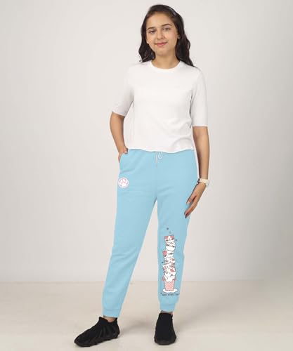Image of KYDA Kids Girls Loose Mid Rise Cottonblend Printed Track Pants (Pack of 1)