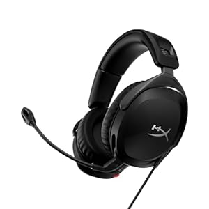 HyperX Cloud Stinger 2 – Größe neu definiert, Leichtes Over-Ear-Headset mit Mikrofon, Stummschaltung durch Wegklappen des Mikrofons, 50mm-Treiber, PC kompatibel, Schwarz