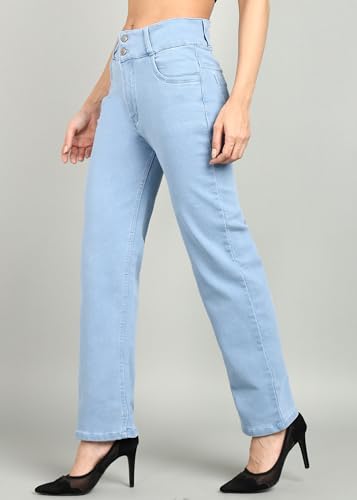 Image of Nifty Women's Denim Stretchable 2-Button Straight Fit Jeans