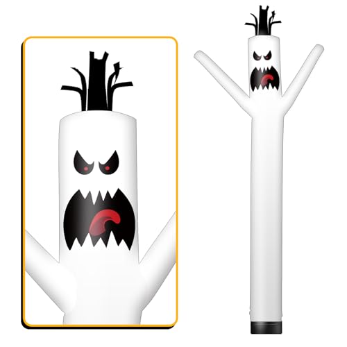 GOODENY 6FT Tall Ghost Inflatable Tube Man (9''Diameter) Wacky Wavy Dancing Guy for Outdoor Decoration Advertising Business Promotion - Halloween Theme (Blower Not Included)