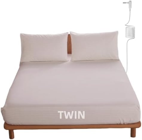 OKOHEY Grounding Fitted Sheets with 15ft Earthing Cord, Twin Size, 90% Organic Cotton + 10% Silver Fiber, Soft & Breathable Grounded Sheet for Better Sleep and Enhanced Wellness, Off White