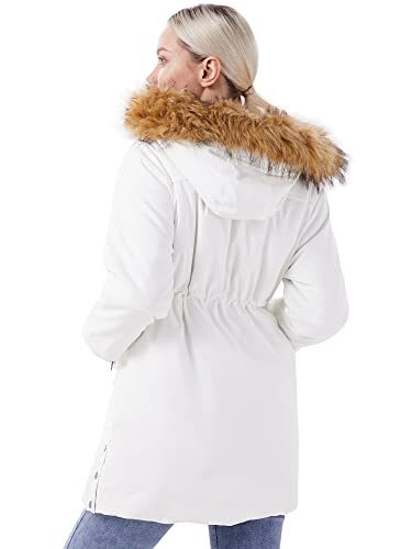Wulful Women's Winter Coats Thicken Hooded Waterproof Faux Fur Fleece Lined Parka Jackets #TOP1