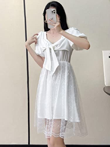 Robe d'été col carré légère contre la chaleur estivale