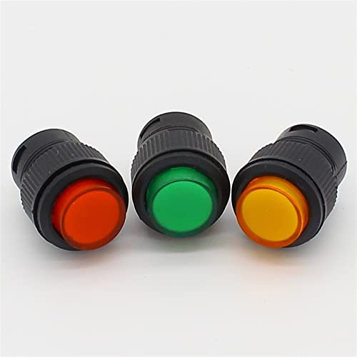 Interrupteur bouton poussoir 16mm 250V commutateur mécanique LED rouge 4 broches