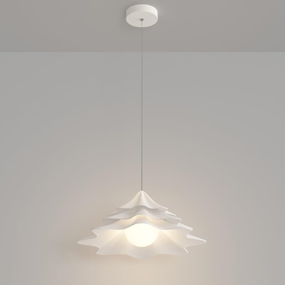 OIFAODAO Hanging lamp, 3 Color Temperatures 7W Chandelier with Resin Shade Bedroom Bedside