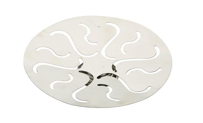 Image of Stainless Steel Chapati Basket Roti Holder for Dining Table Big 9 Inch Bread Serving Plate Rust Resistant Chapati Roti Naan Paratha Puri Server Kitchen Dinnerware Accessory (Lotus)