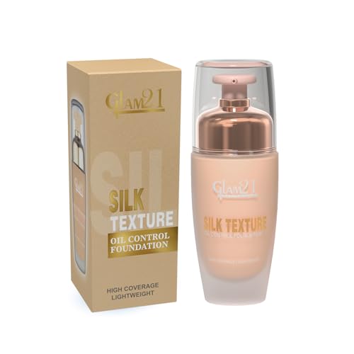 Image of Glam21 Silk Foundation-Lightweight Hydrating Oil-free Formula for Long-lasting Makeup | Balance Skin pH Level | SPF35 UV Protection | Suitable for All Skin Type| 50gm,Ivory