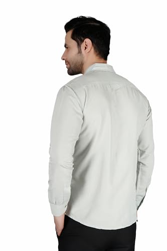 Image of Mens Slim fit Solid Casual Cotton Shirt with Spread Collar and Full Sleeves || Suitable for Office wear