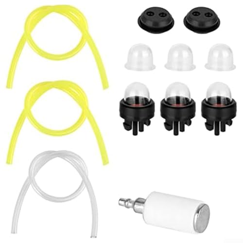 Kit de manguera de combustible de 12 piezas con filtro para bola de imprimación, tubo de gasolina para cortacésped, accesorios de maquinaria de jardín
