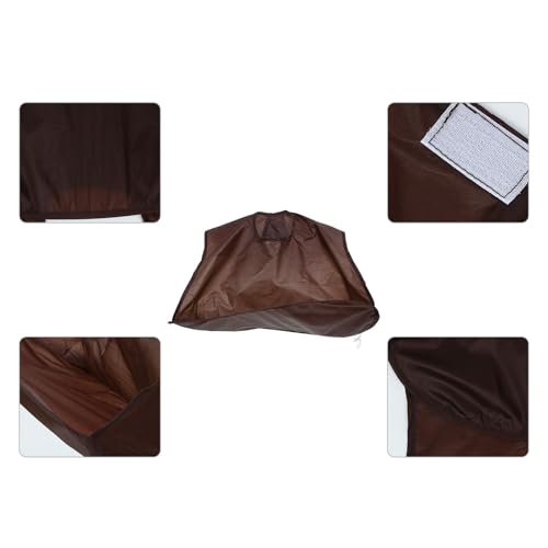 Capa impermeable para corte de cabello, capa plegable para peluquería para adultos, una talla marrón para estilismo de cabello para barbería y uso en casa miniatura 7