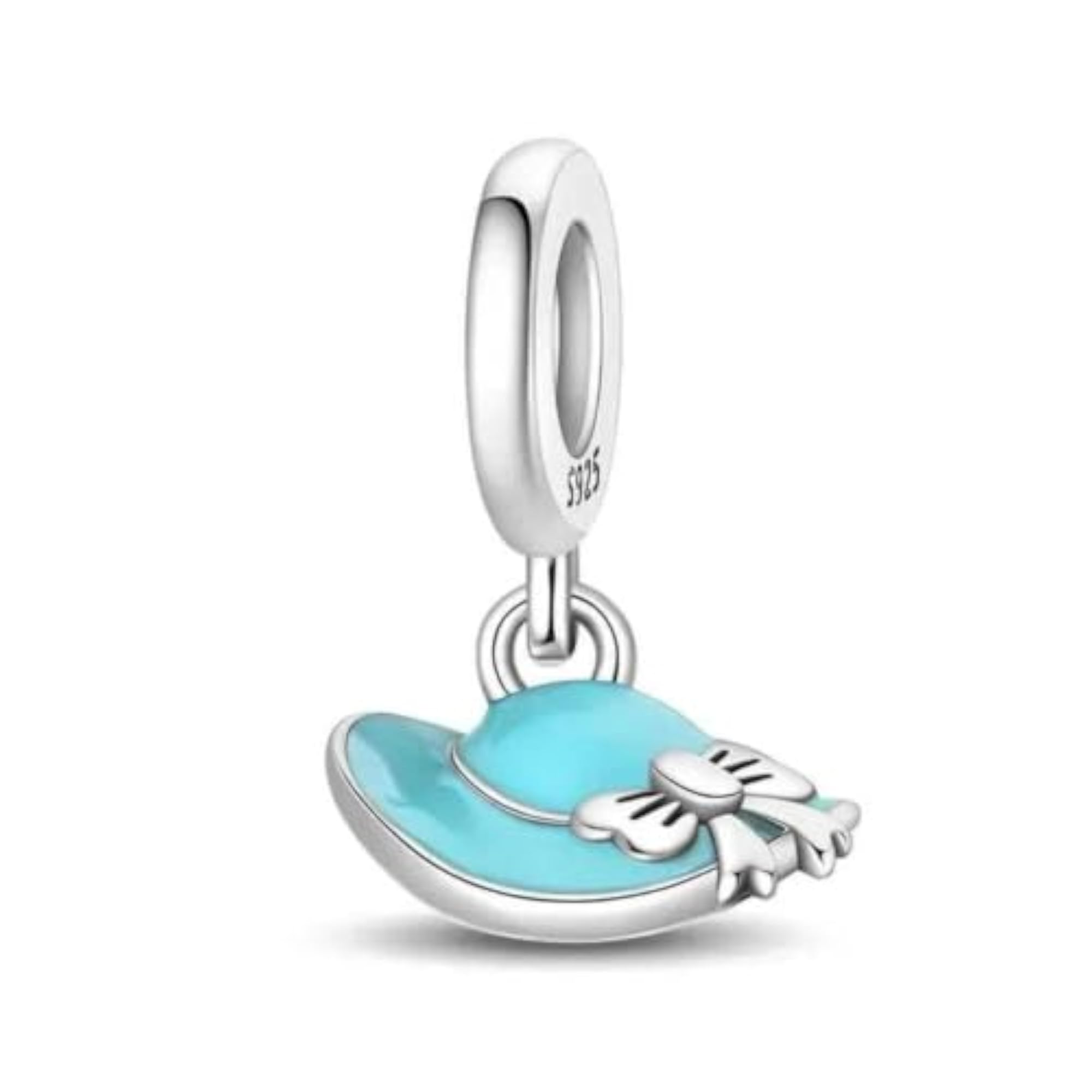 Women's 925 Sterling Silver Ocean Blue Hat Charm Pendant, Gift