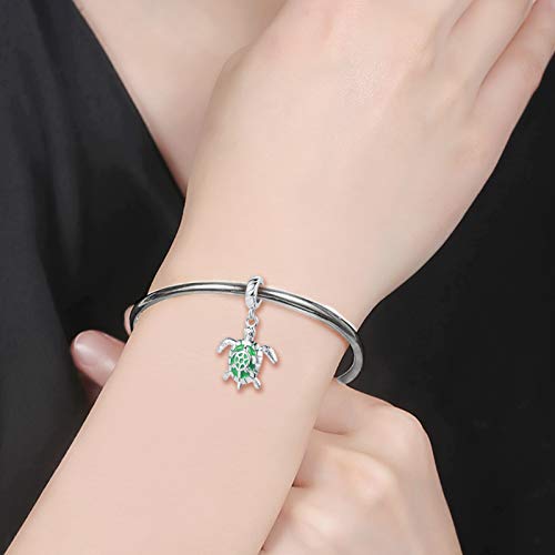 Image of Tropical Ocean Life Charm Sea Turtle Starfish Enamel Dangle Bead for European Bracelet