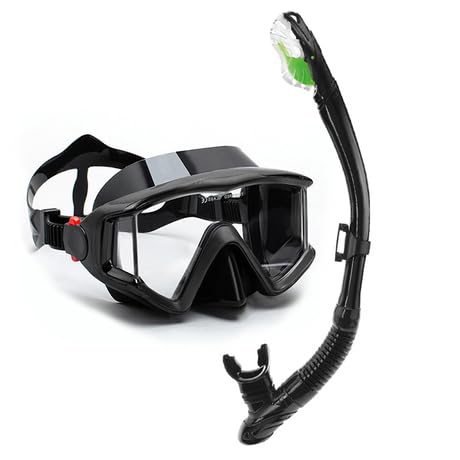 ViKKent Máscara de buceo panorámica de 180° con revestimiento antivaho, para adultos, ligera y perfecta para piscina, mar y snorkel