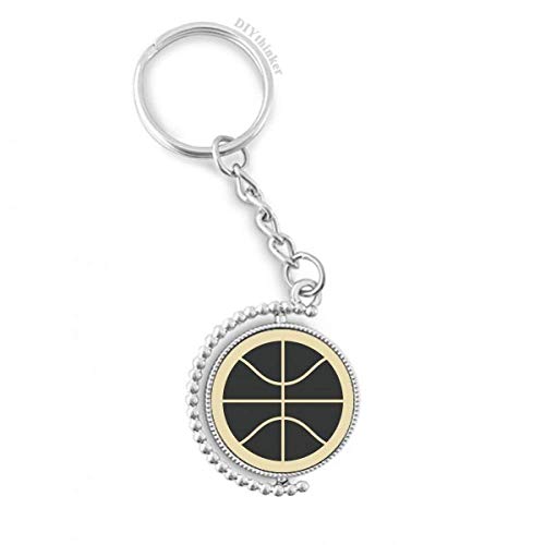 Porte-clés rotatif basket-ball géométrie simple DIYthinker 3x9 cm