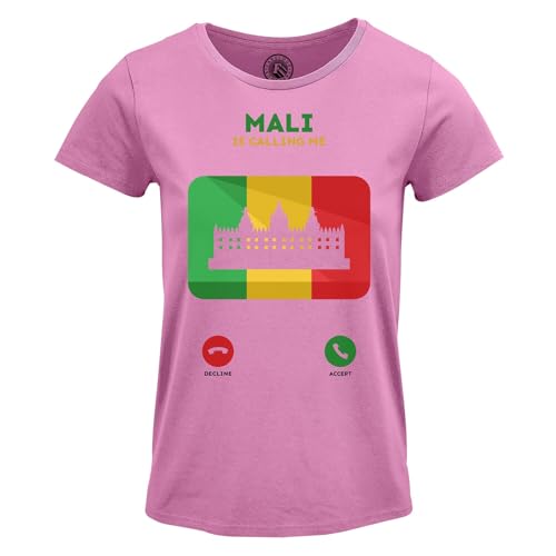 T-Shirt Mali is Calling Me Idée Cadeau Idéale pour Femme à Col Rond