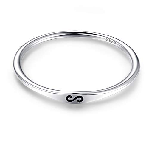 2MM 925 Sterling Silver Stacking Rings Minimalist Thin Ring Eternity Wedding Bands for Women Size 6-102