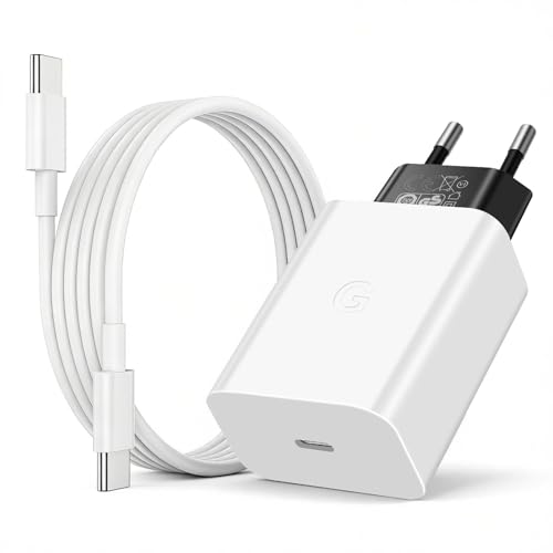 30W USB C Ladegerät Schnellladegerät Netzteil Adapter für Google Pixel 10/9/8/7a/8a/8 Pro/9 Pro/7 Pro/6a/6/6 Pro/5a/5/4 iund Pixel Fold Chromebook mit USB C Ladekabel 1M