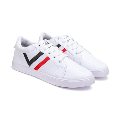 Image of Generic Trendy Men's Sneaker Casual White Shoes (8 UK, Medium Width) - Sports, Walking, Running, Gym - Autumn, Spring