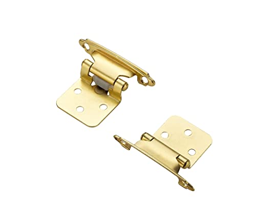 Image of Ravinte Gold Cabinet Hinges, 1 /2 Inch Overlay, 40 Pack (20 Pairs)
