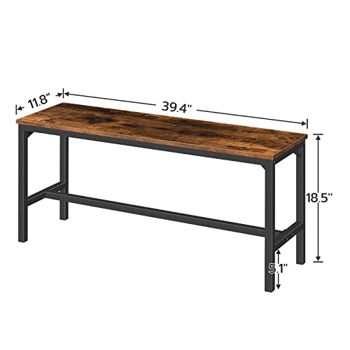 Hoobro Dining Benches, Pair Of 2 Table Benches, Industrial Style Indoor Benches, Multifunctional Benches, Durable And Stable, For Dining Room, Kitchen, Living Room, Bedroom, Rustic Brown Bf02Cd01 #TOP2