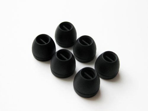 6pcs - (S) Small Replacement Set Eartips Earbuds for in Ear Earphones with 4.9mm to 6.3mm Nozzle Attachment