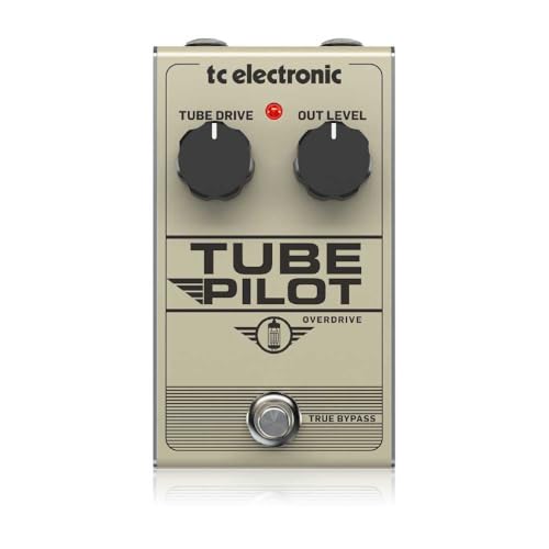 TC Electronic TUBE PILOT OVERDRIVE Pedal de sobremarcha de tubo real equipado con 12AX7 con sonido cálido y expresivo
