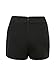 CHARLES RICHARDS Women's Plus Size Asymetric Hem Tulip Plain Mid Waist Shorts Mini Skirt Shorts Black