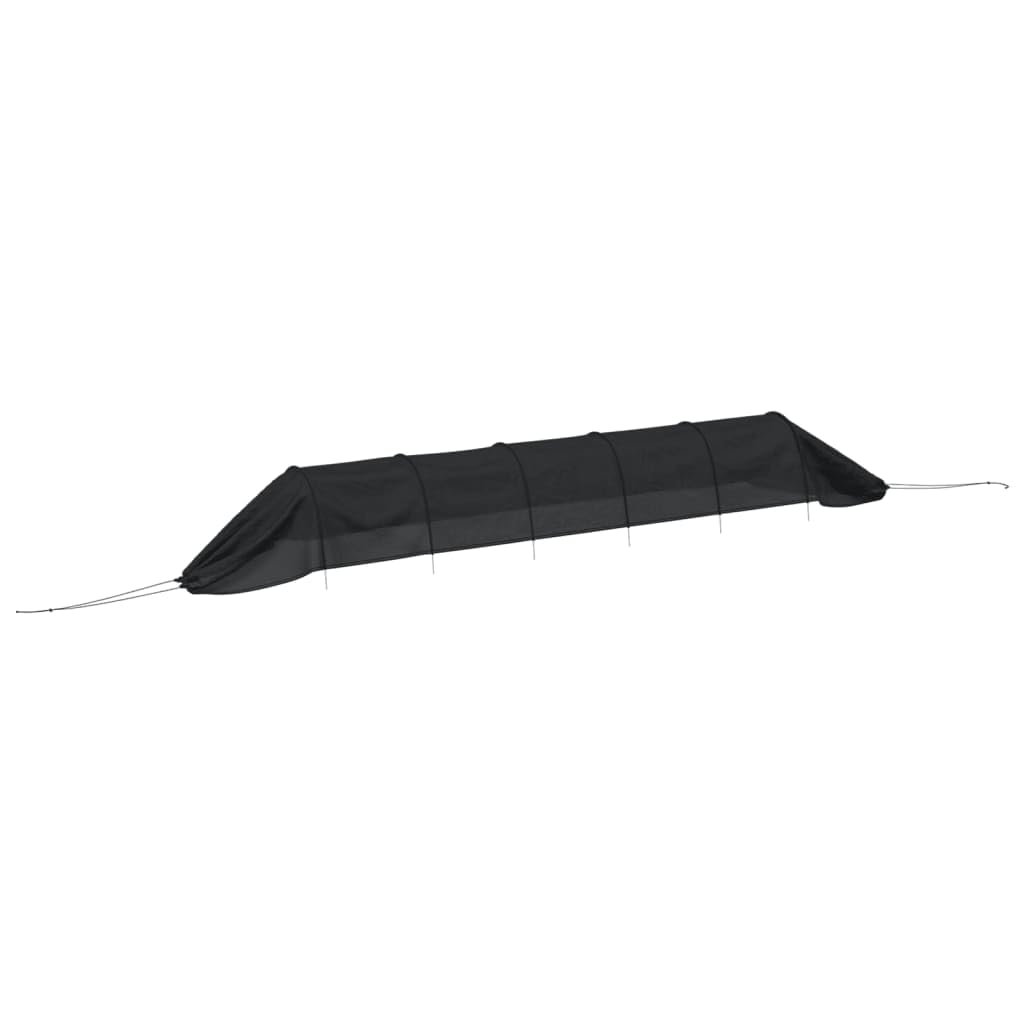 Tunel ogrodowy z czarnej siatki 300 x 50 x 48,5 cm, stal i polietylen, tunel na rośliny warzywne z 6 metalowymi nitkami i dwoma zatyczkami, chroni uprawy przed owadami