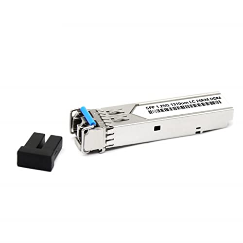 Image of Hanutech 1.25G Single Mode Dual Fiber LC SFP Module Transceiver 1310nm 20KM (1-Pcs)