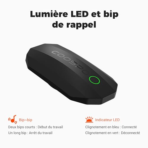 H808S Capteur de Fréquence Cardiaque Bluetooth5.0 Ant+, Cardio Fréquencemètres ECG/EKG, Étanche IP67, Compatible avec Wahoo, Strava, Adidas, Coosporide, Polar Beat, Kinomap – Image 4