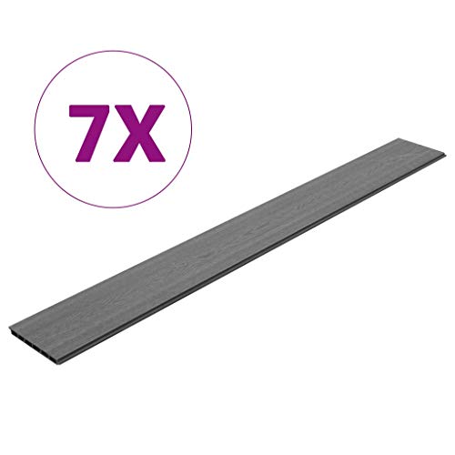 vidaXL 7X Ersatz Zaunbrett WPC 170cm Steckzaun Sichtschutzzaun Paneel System – Bild 7