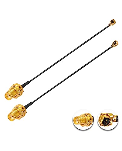 Vecys 2PCS U.F.L1 to SMA Female Low Loss Coaxial Cable 8" /20CM U.F.L1 1.13mm Mini-Coaxial Pigtail Cable for…