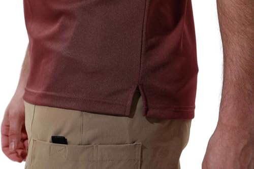 Image of Rdruko Men's Polo Shirts Short Sleeve Quick Dry Outdoor Golf Sports Shirts with Pocket
