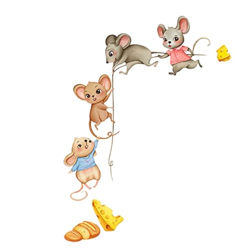 Vinilos decorativos adhesivos con ratones para decoración infantil