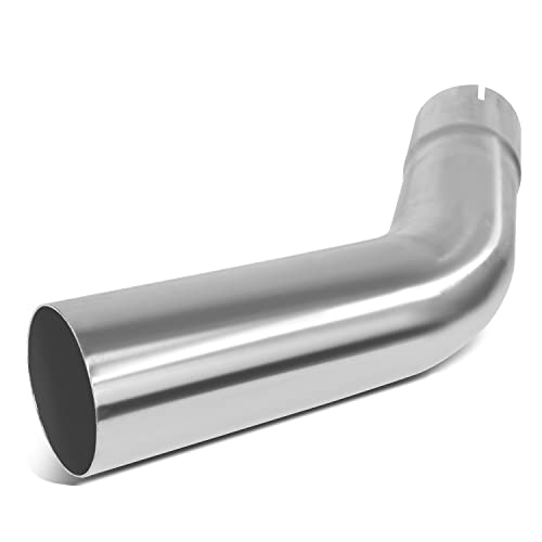 Image of DNA MOTORING ZTL-PP-30-45-SS 45 Degree DIY Custom Mandrel Exhaust Tubing, 3 inch OD, Stainless Steel,Universal Fit,Polished Finish